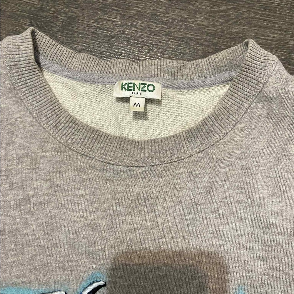 Kenzo Light Gray Crewneck Sweater for Men